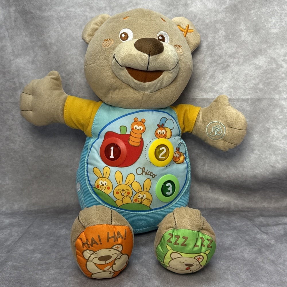 Chicco Count With Me Bear Talks Lights Bilingual Turkey Turkish English Plush